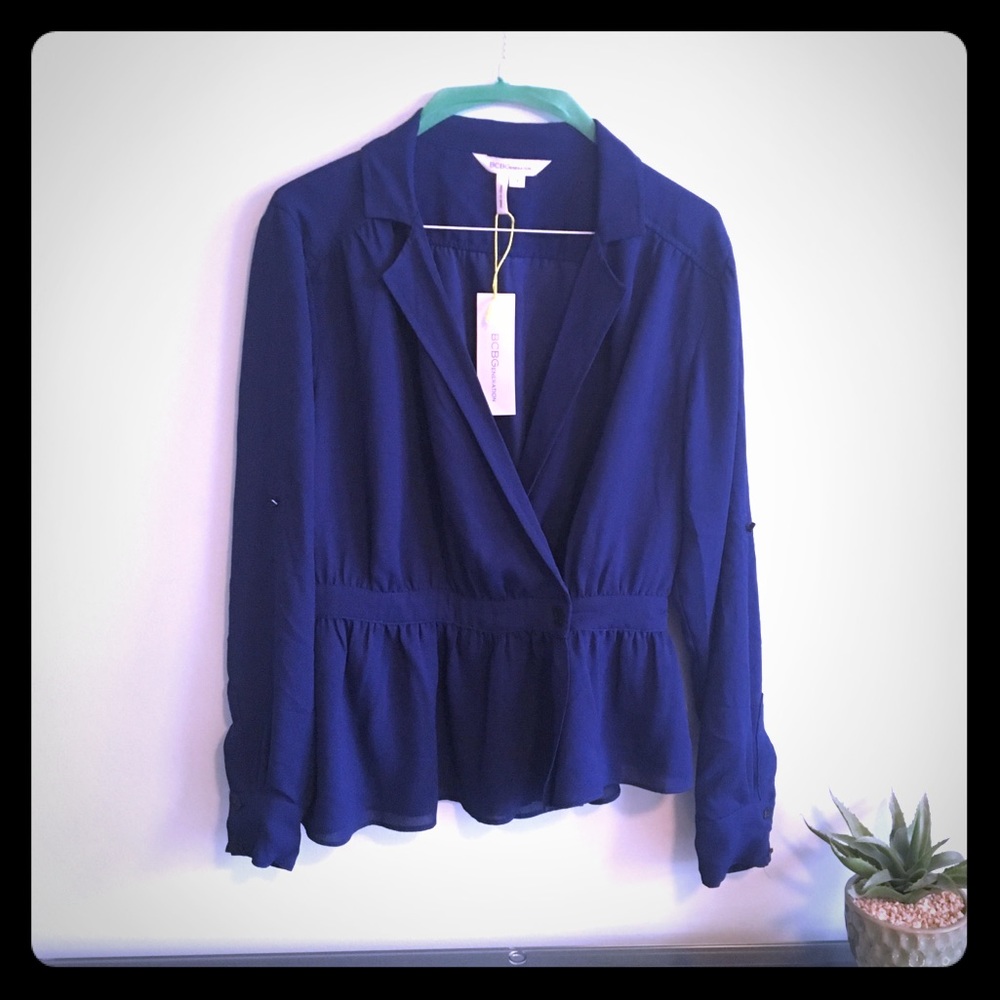 BCBG wrap blouse